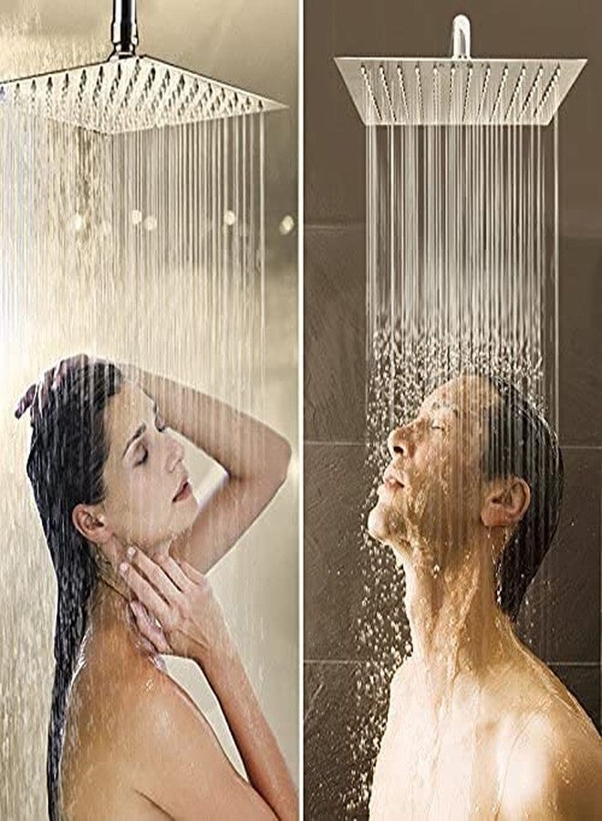 ENNIUS Stainless Steel Shower Head - 4 Inch Slim Overhead Rain Shower With Adjustable Steel Design For Bathroom (Shower Only) - Image 2